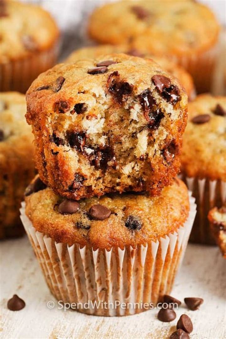 Banana Chocolate Chip Muffins (Fast & Easy)
