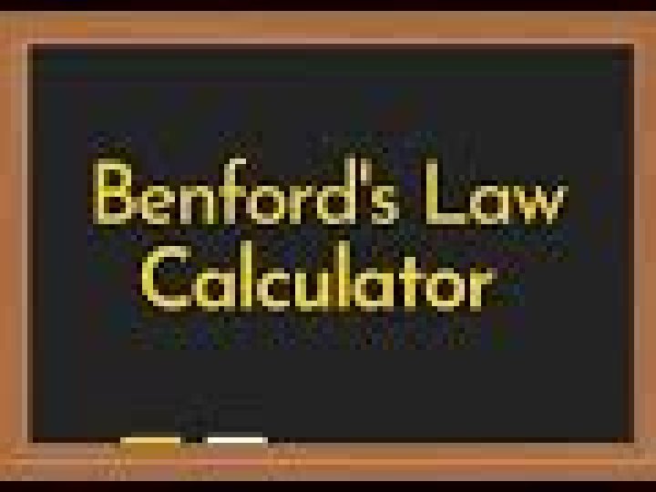 Benfords Law Calculator