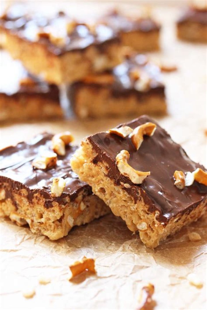 Salted Peanut Butter Rice Krispies Treats