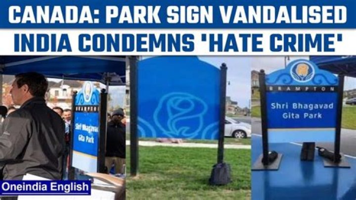 
India condemns ‘hate crime’ at Canada’s Bhagavad Gita Park 