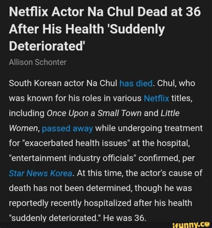 Korean Actor Na Chul Cause of Death: ‘Vincenzo’ Actor Dies at 36