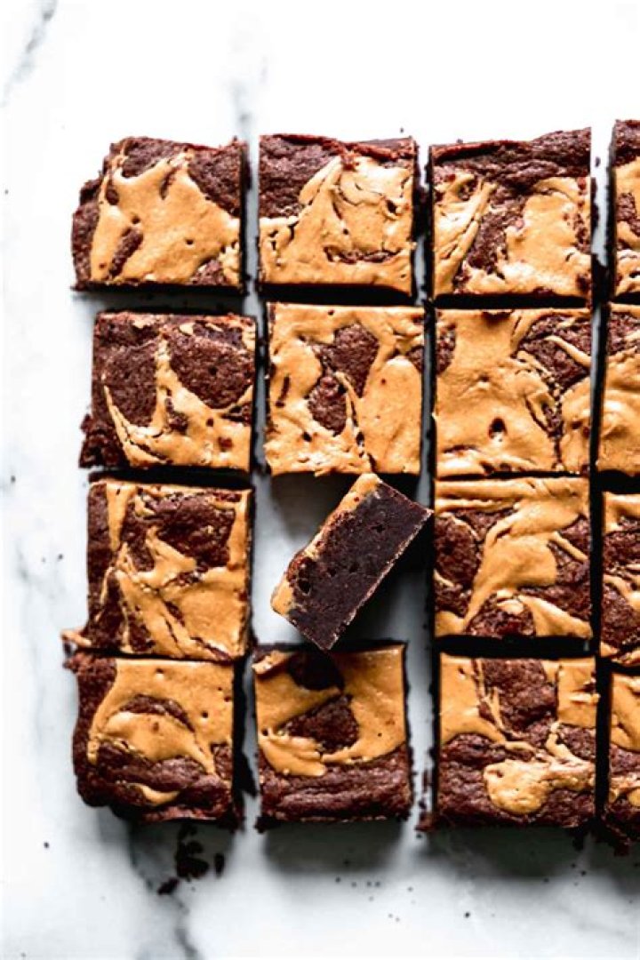 Peanut Butter Brownies - Celebrating Sweets