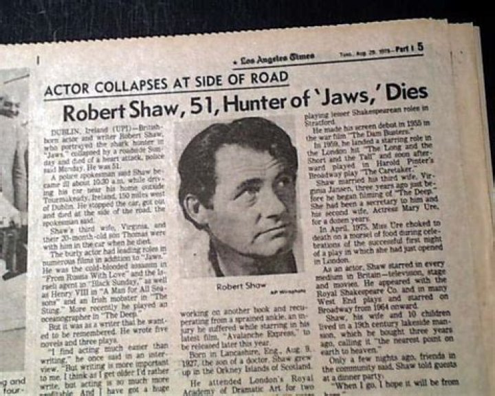 Robert Shaw Cause of Death, How did Robert Shaw Die?
