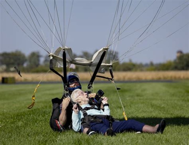 
Skydiving grandad plunges to death during high school football game ceremony 