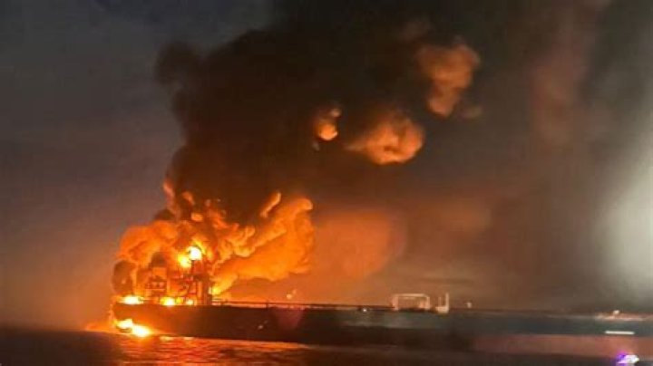 
Tanker explodes into flames on I-695 outer loop in Pikesville, Baltimore 
