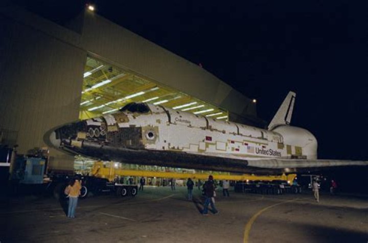 What happens to the columbia shuttle at the end of the story